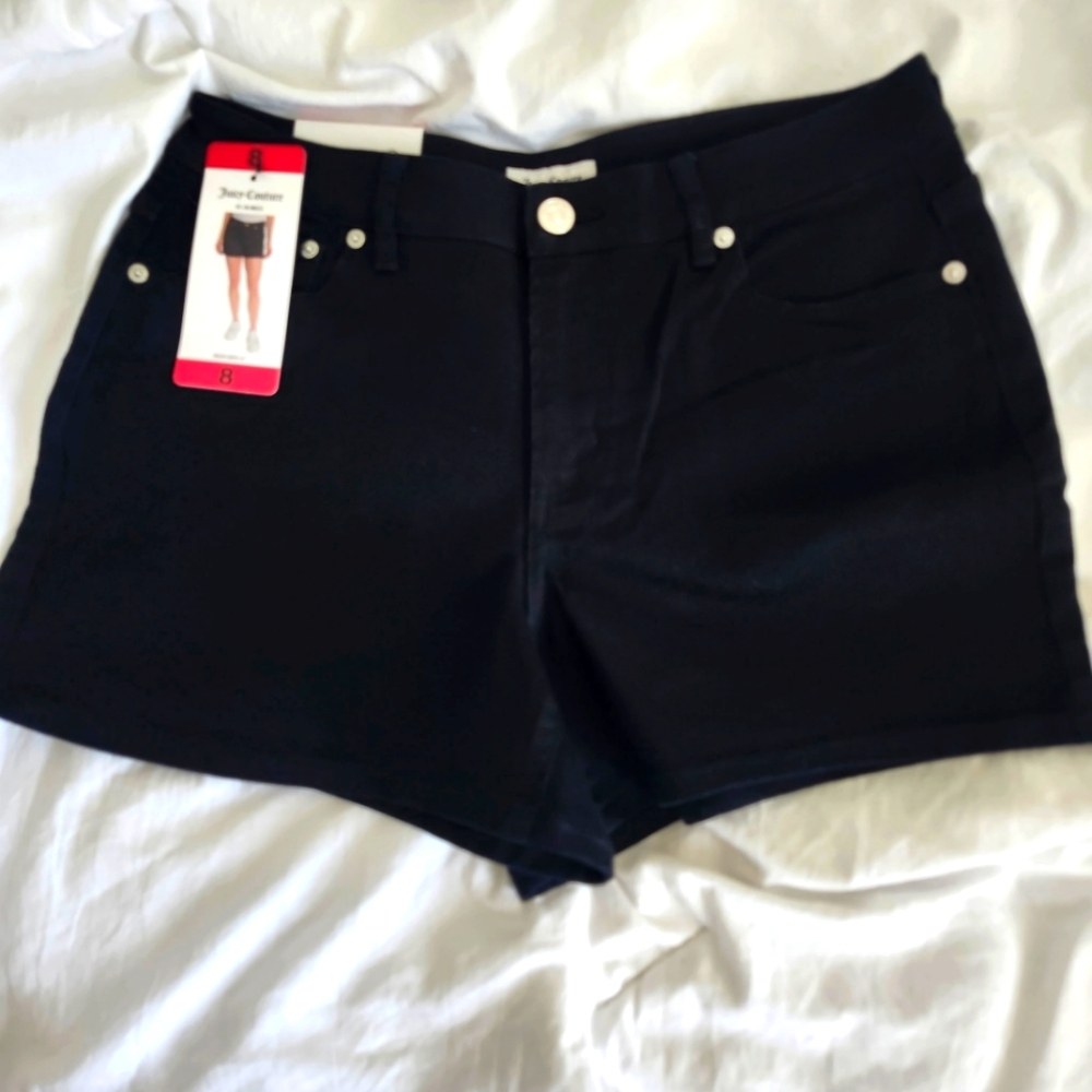 Women's Black Denim Juicy Couture Shorts Size 8